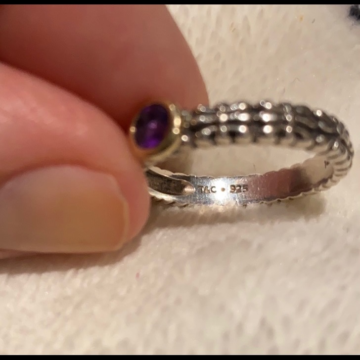 Amethyst Town & Country Sterling/14k Ring